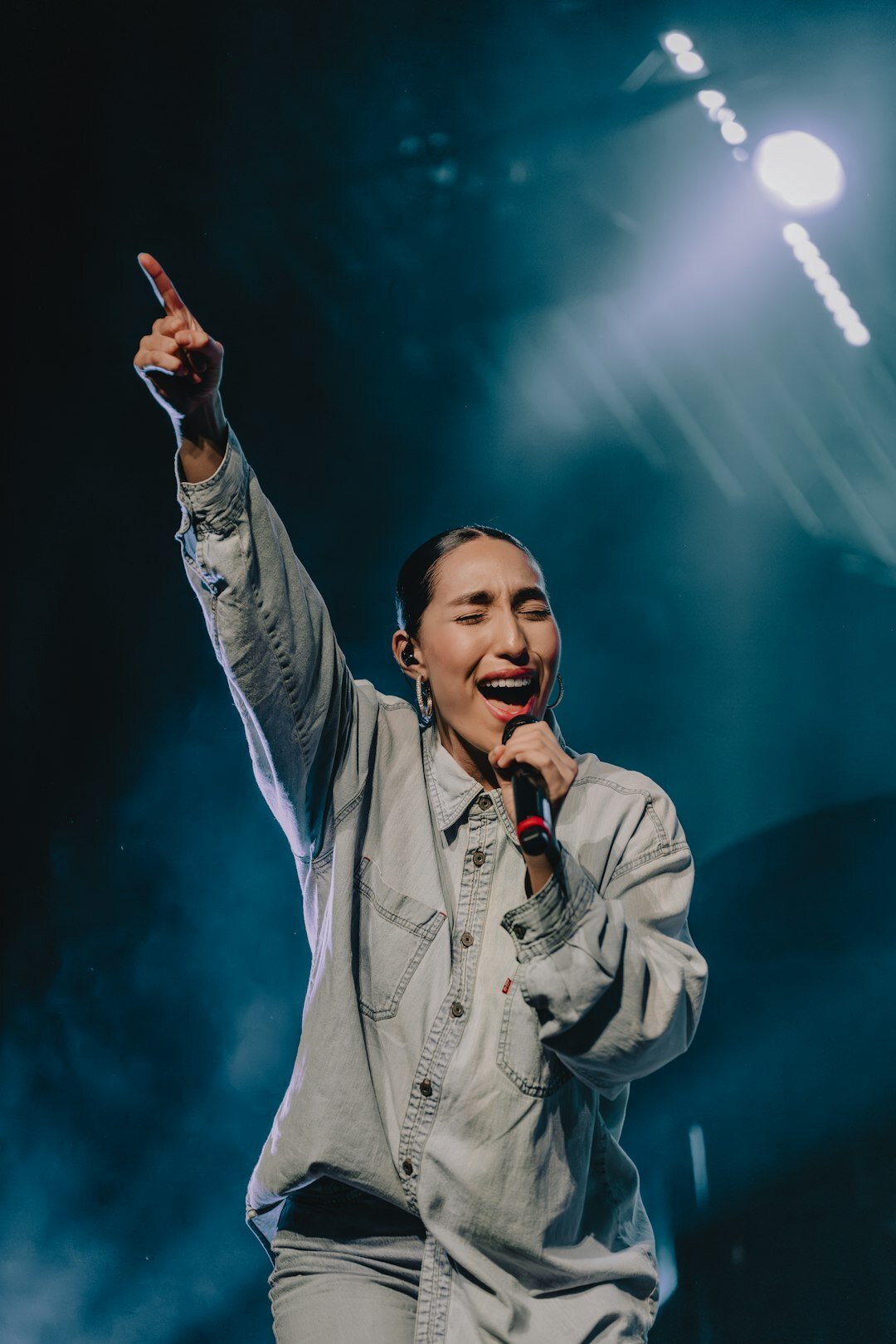 singer performing on stage